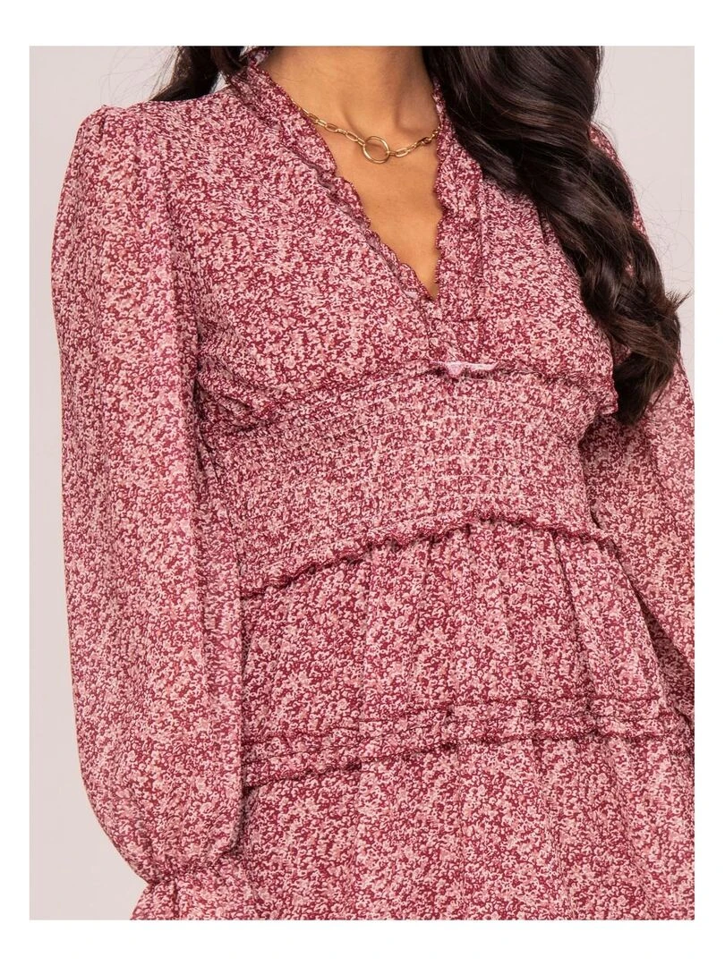 Robe courte motifs ISMAELLE   Rose