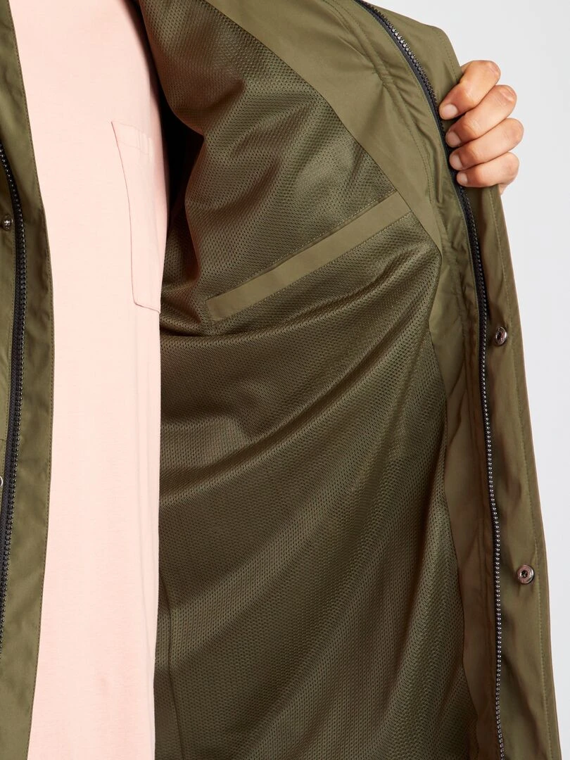 Parka courte à capuche   Kaki