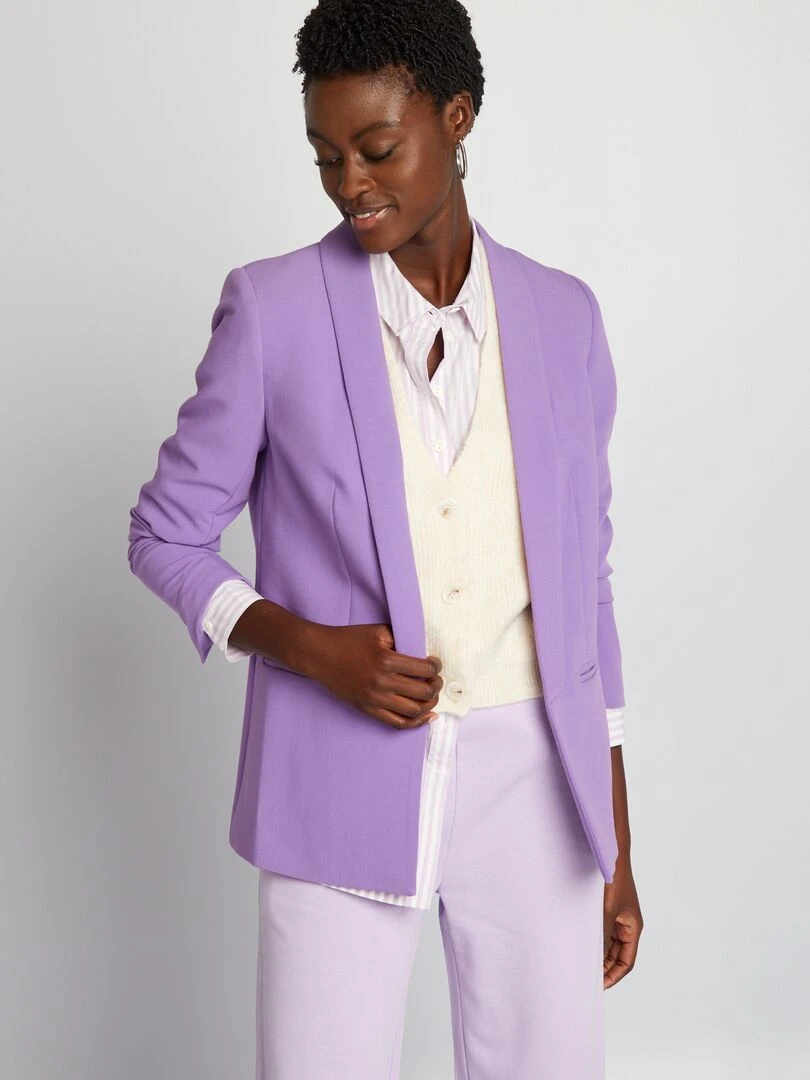 Veste blazer mi longue Violet