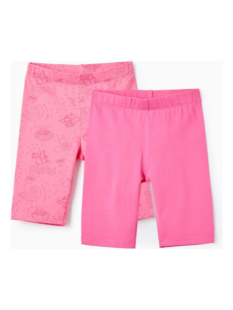 2 Shorts Moulants en Coton pour Fille 'Australia' EXPLORING AUSTRALIA Rose