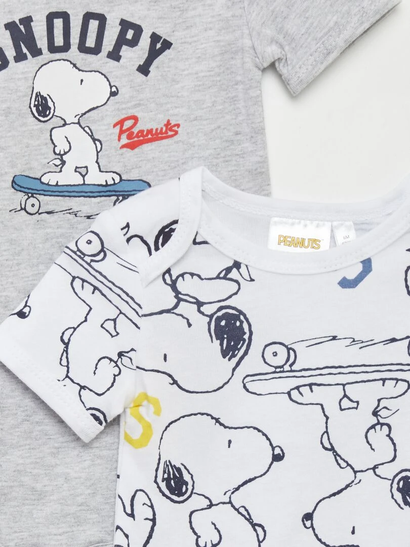 Lot de 2 bodies 'Snoopy'   Gris