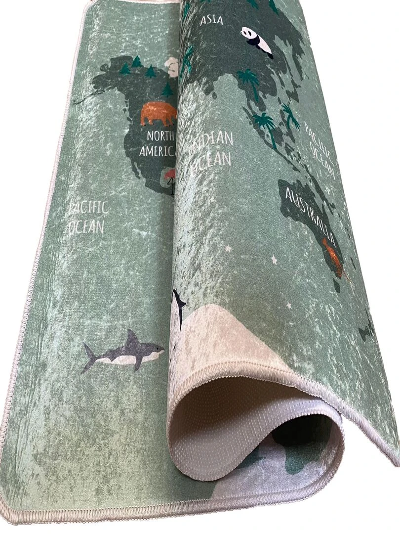 Tapis Enfant Monde  Vert   Vert