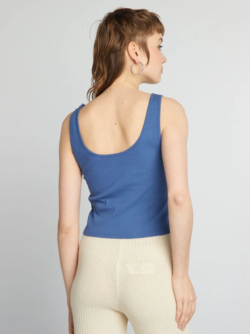 Débardeur cropped   bleu