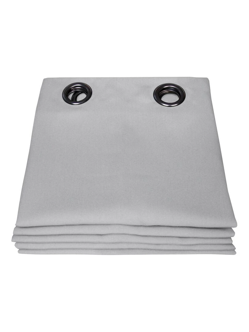 Rideau Aspect Flanelle Obscurcissant MOONDREAM   Gris foncé