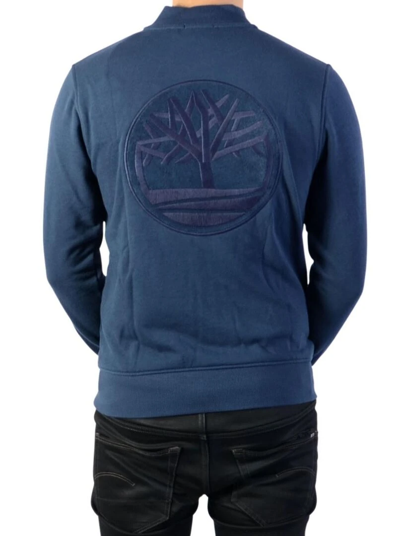 Sweat Zippé Timberland Brushbck Young Story A1MI9   Bleu