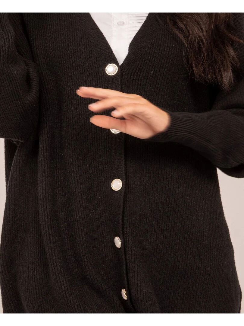 Gilet long KANEA   Noir