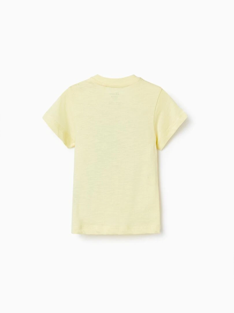 T shirt à manches courtes pour bébé garçon 'Nature en Sicile' manches courtes SICILIAN DAYS Jaune clair