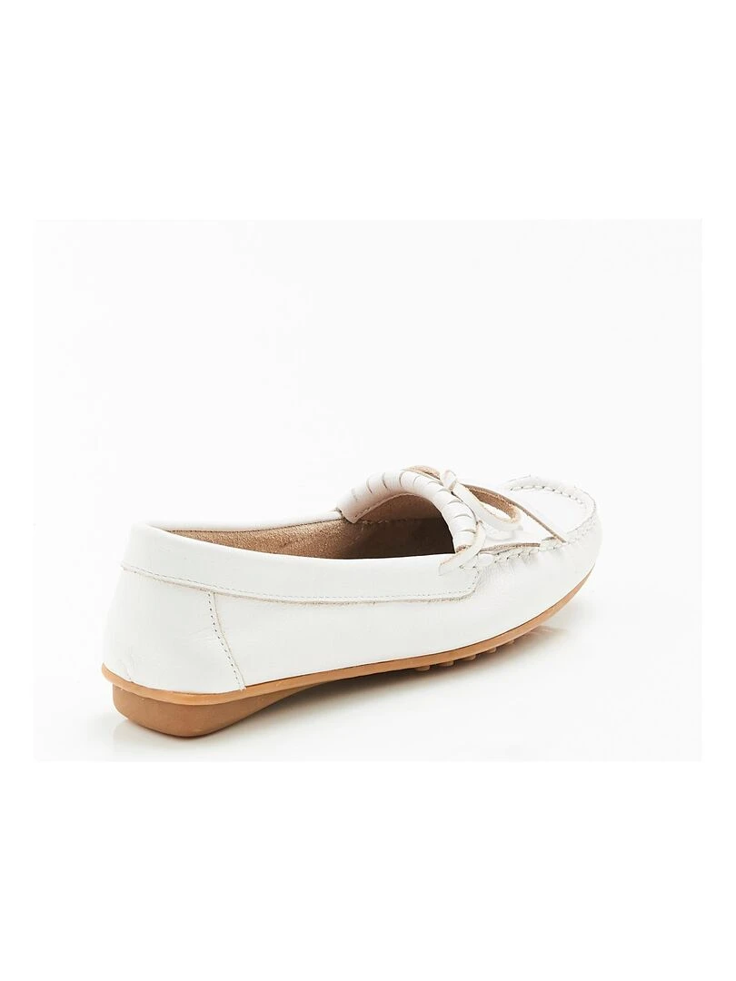 Mocassins à franges   Damart   Blanc