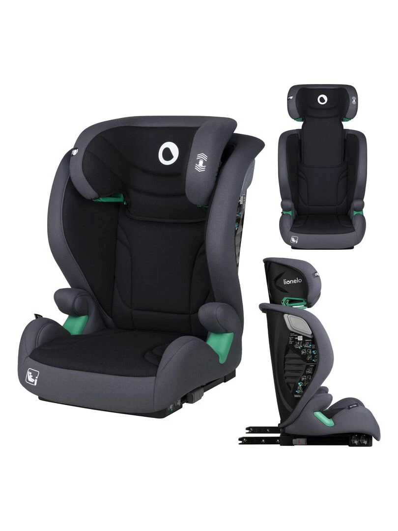 Siège auto bébé évolutif LIONELO Igo i Size ISOFIX Gris Noir Gris
