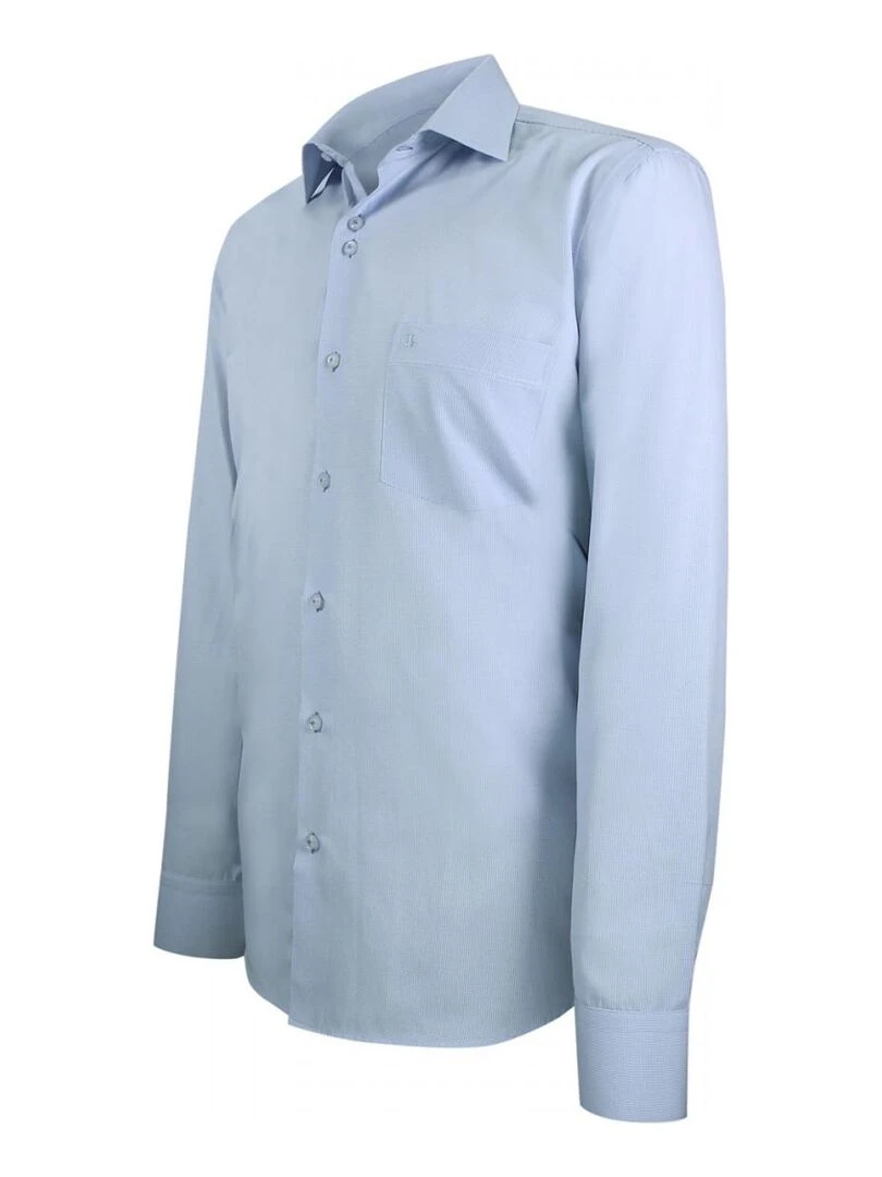 Chemise coupe droite vichy PIASTRA   Bleu