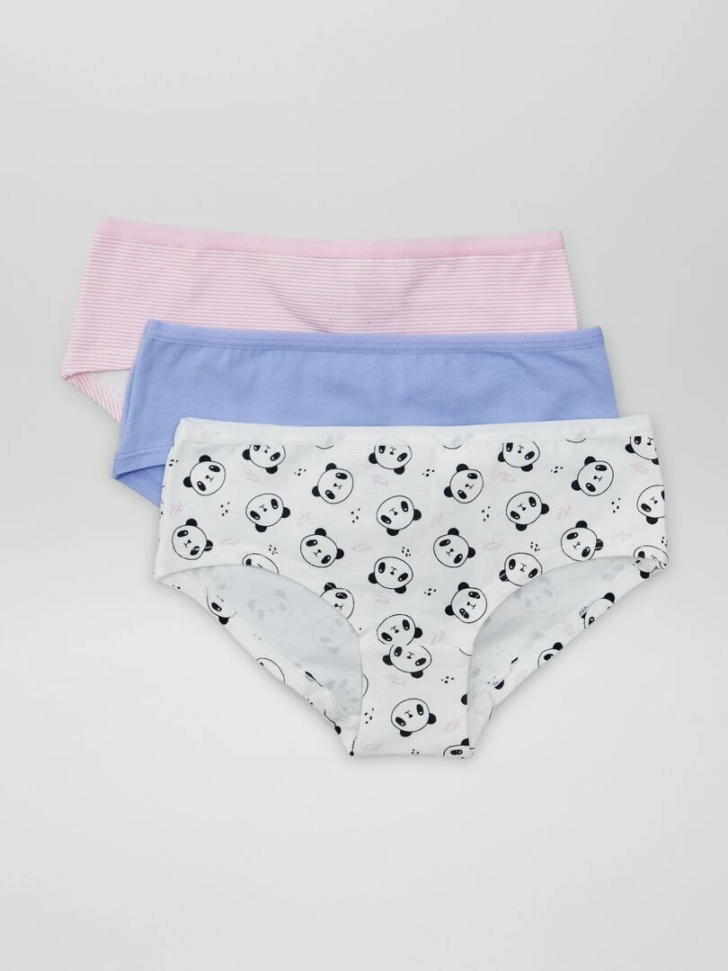 Lot de shorties Rose/beige/bleu