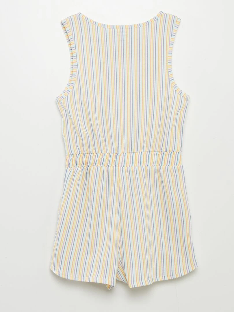 Combishort imprimée Jaune rayé
