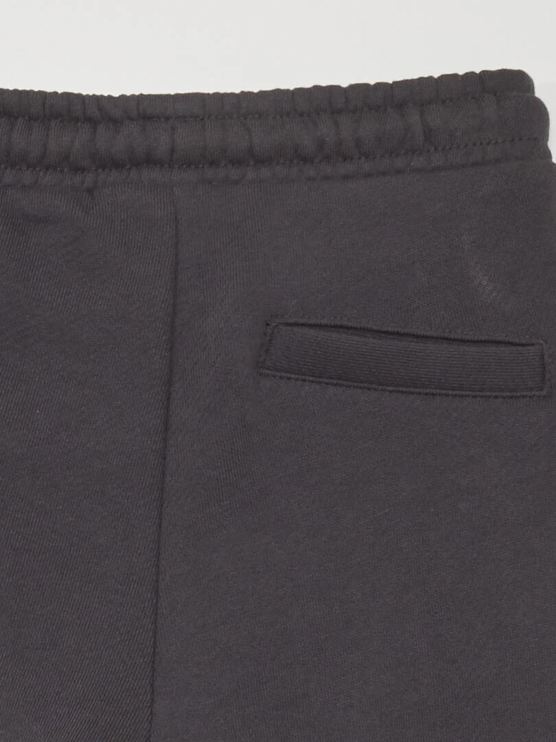 Pantalon jogging en french terry avec coutures   Noir