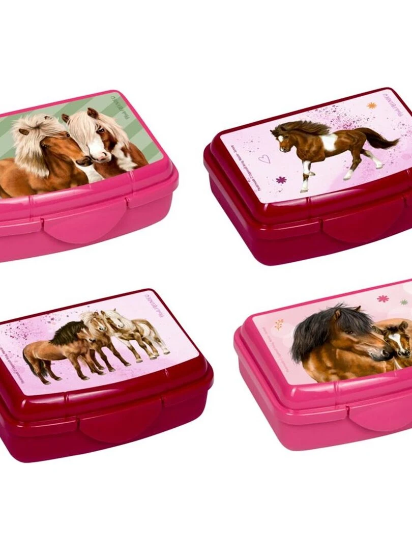 Mini boîte à goûter Amis des chevaux Multicolore