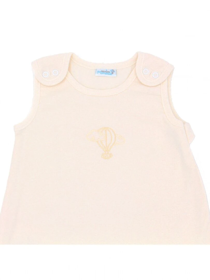 Gigoteuse Été Légère 0 3 mois en Coton Bio couleur Crème   Blanc cassé