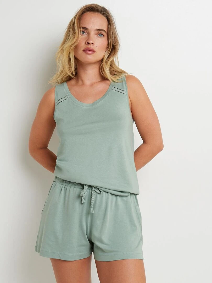 Short Douceur RougeGorge Lingerie Vert clair