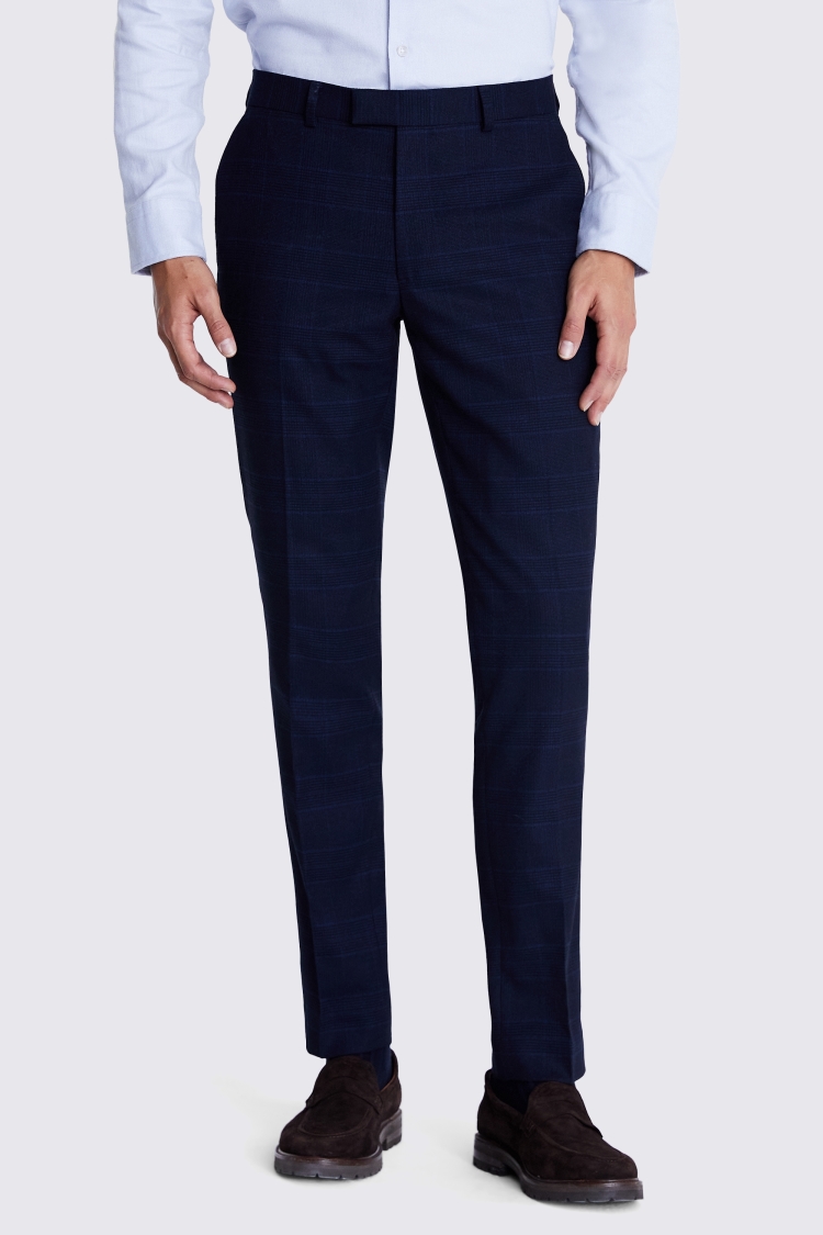 Tailored Fit Blue Check Performance Jacket    Buy Online at Moss