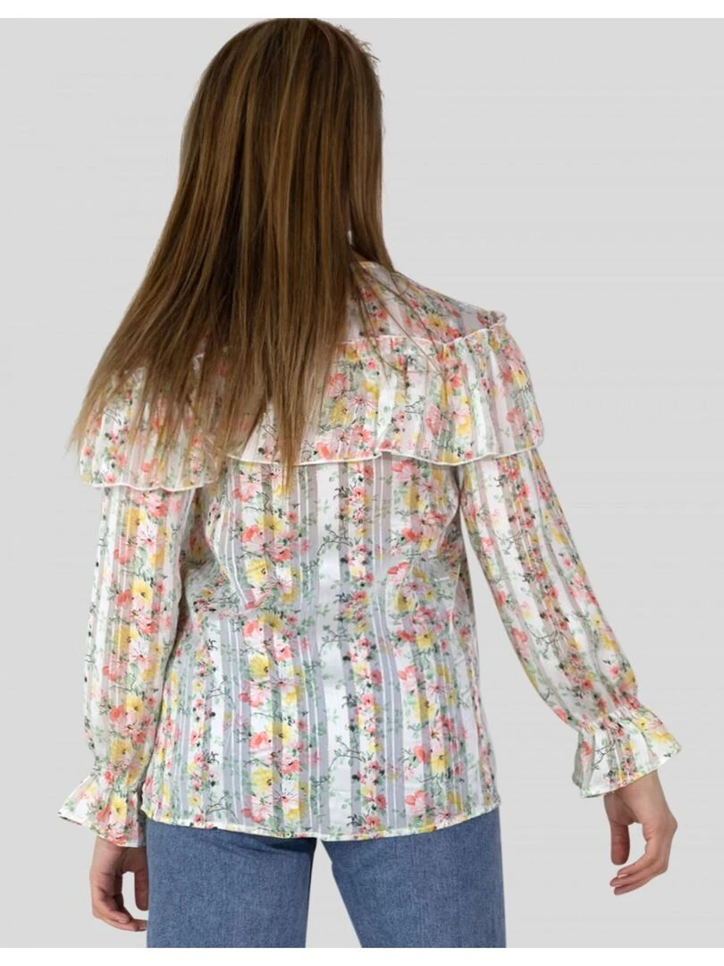blouse imprimé floral Kebello   Blanc Blanc