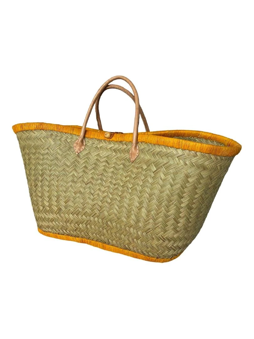Aravola Tressé Naturel avec feston Safran Jaune
