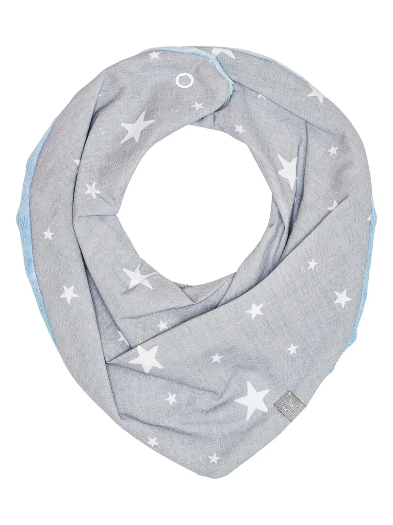 Bandana cache cou réversible STELLA Gris Bleu