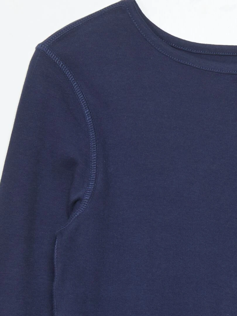 T shirt à manches longues réversible    So Easy   Bleu marine