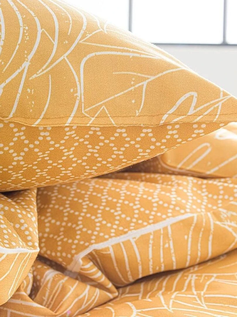 Housse de couette  Sunshine Iwaki + taie(s) 100% coton 57 fils   Jaune