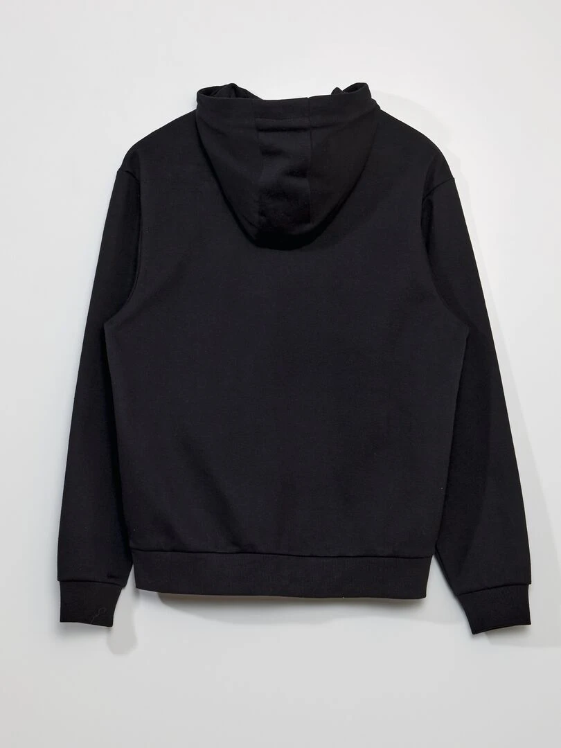 Sweat en piqué de coton noir