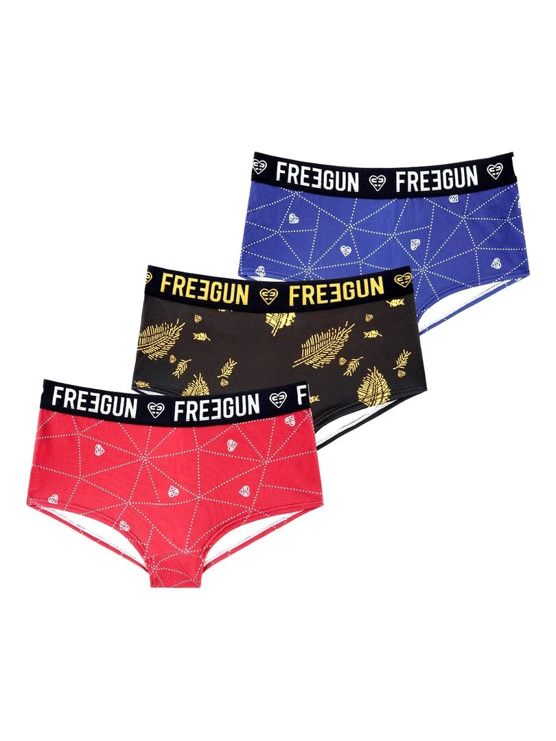 Lot de 3 Shortys fille Freegun Noir