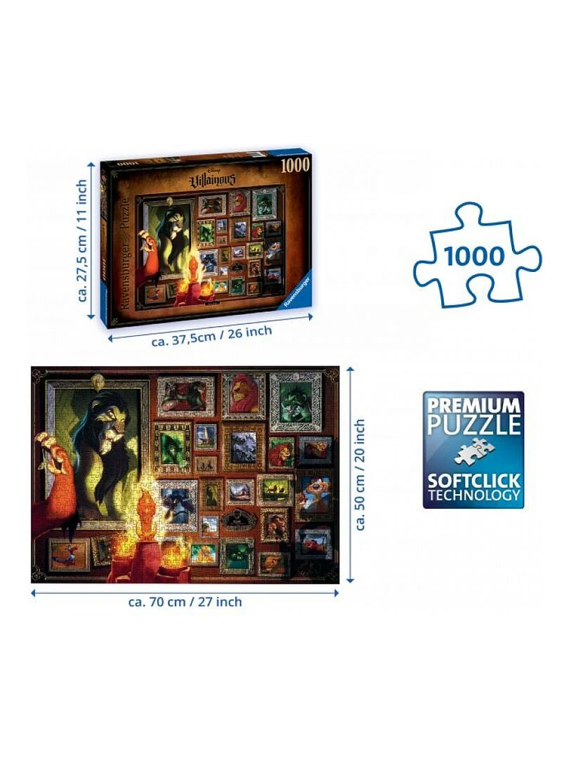 Puzzle 1000 P Scar Disney Villainous   N/A