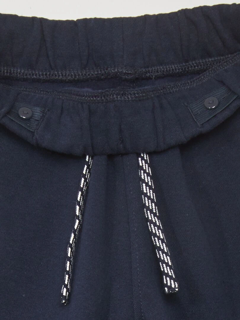 Jogging chiné avec ceinture ajustable bleu marine