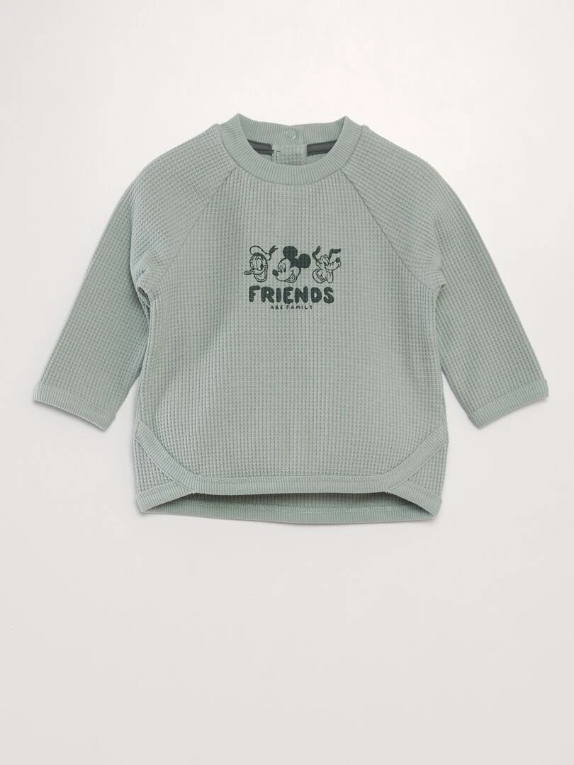 Ensemble jogging sweat + pantalon 'Disney' en nid d'abeilles   2 pièces   VERT