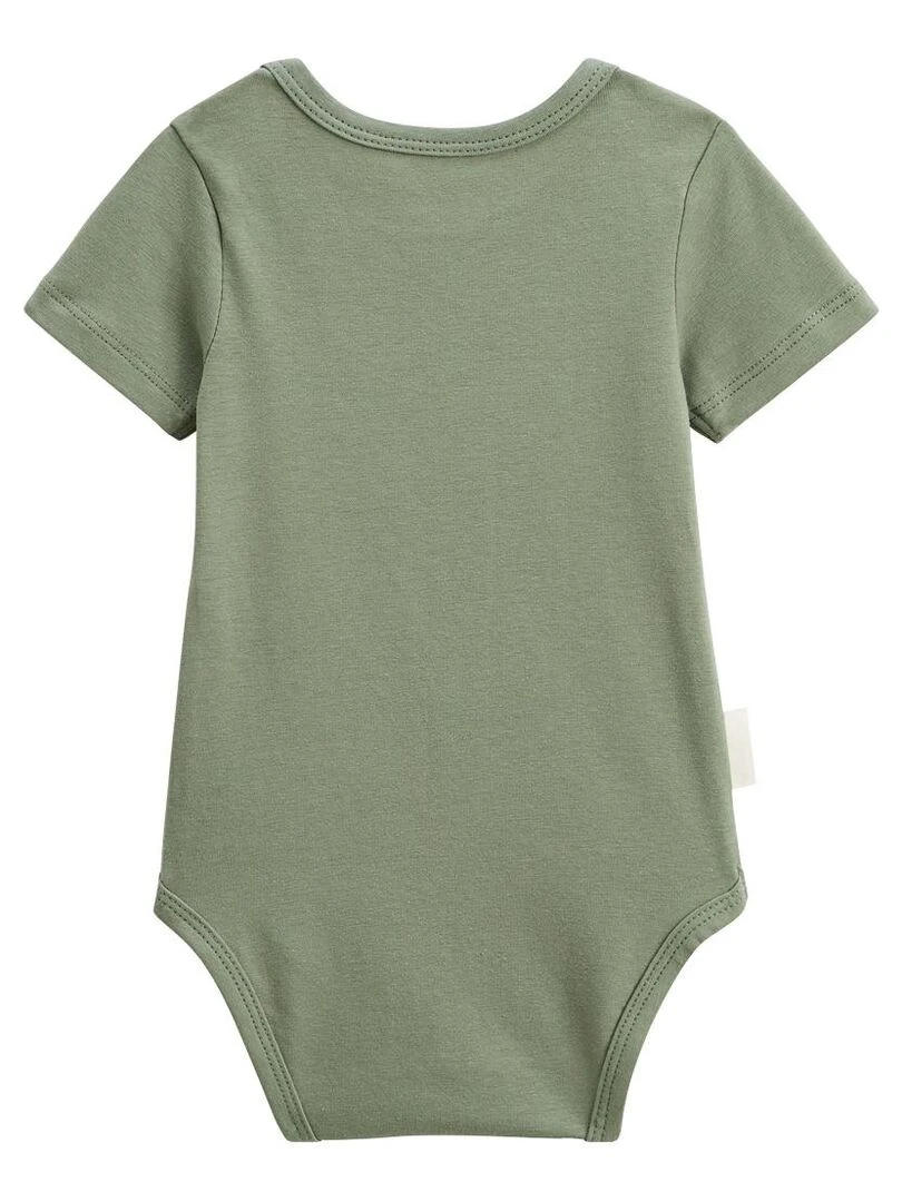 Lot de 2 bodies bébé manches courtes Dumbea   Kaki