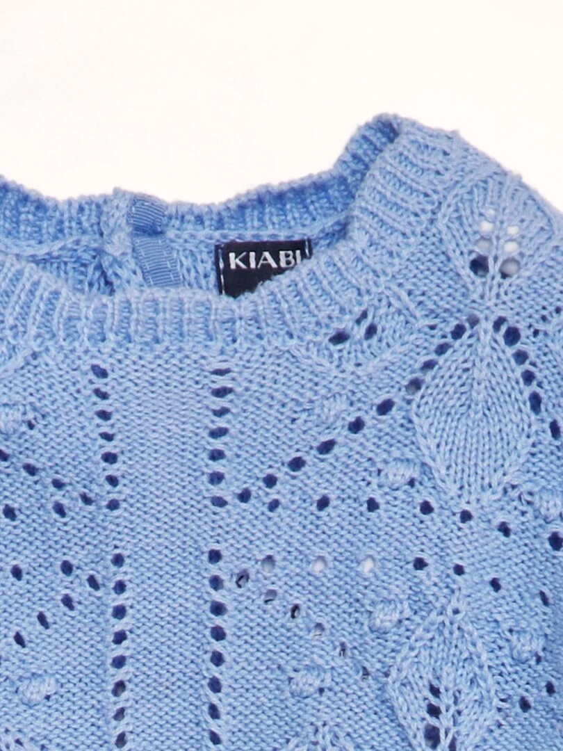 Pull en maille compact fantaisie   Bleu