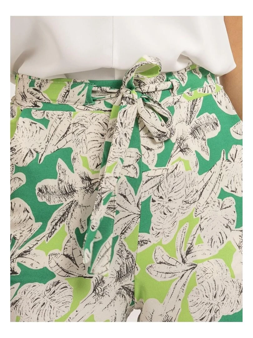Pantalon motifs ELIENOR   Vert