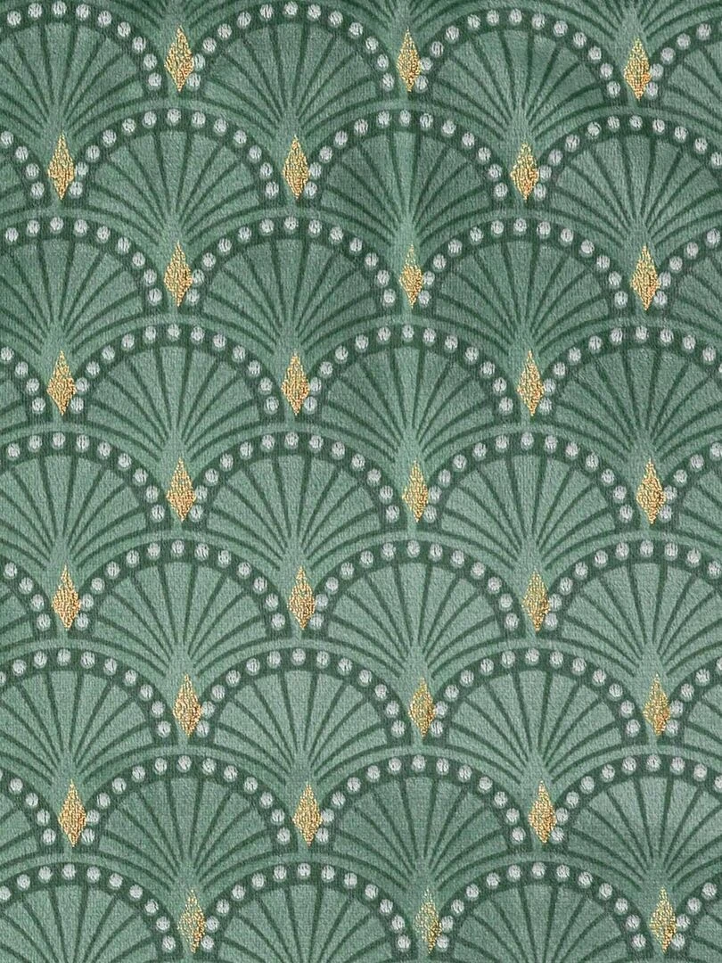 Rideau tamisant en velours print or   Kaki