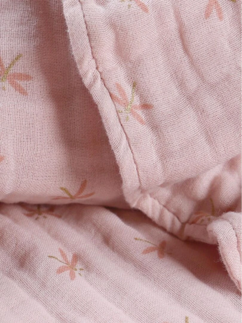 Couverture libellules en mousseline de coton poudré Noukie's Multicolore
