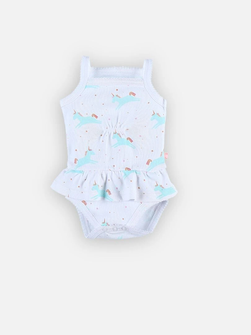 Body jupette sans manches Blanc