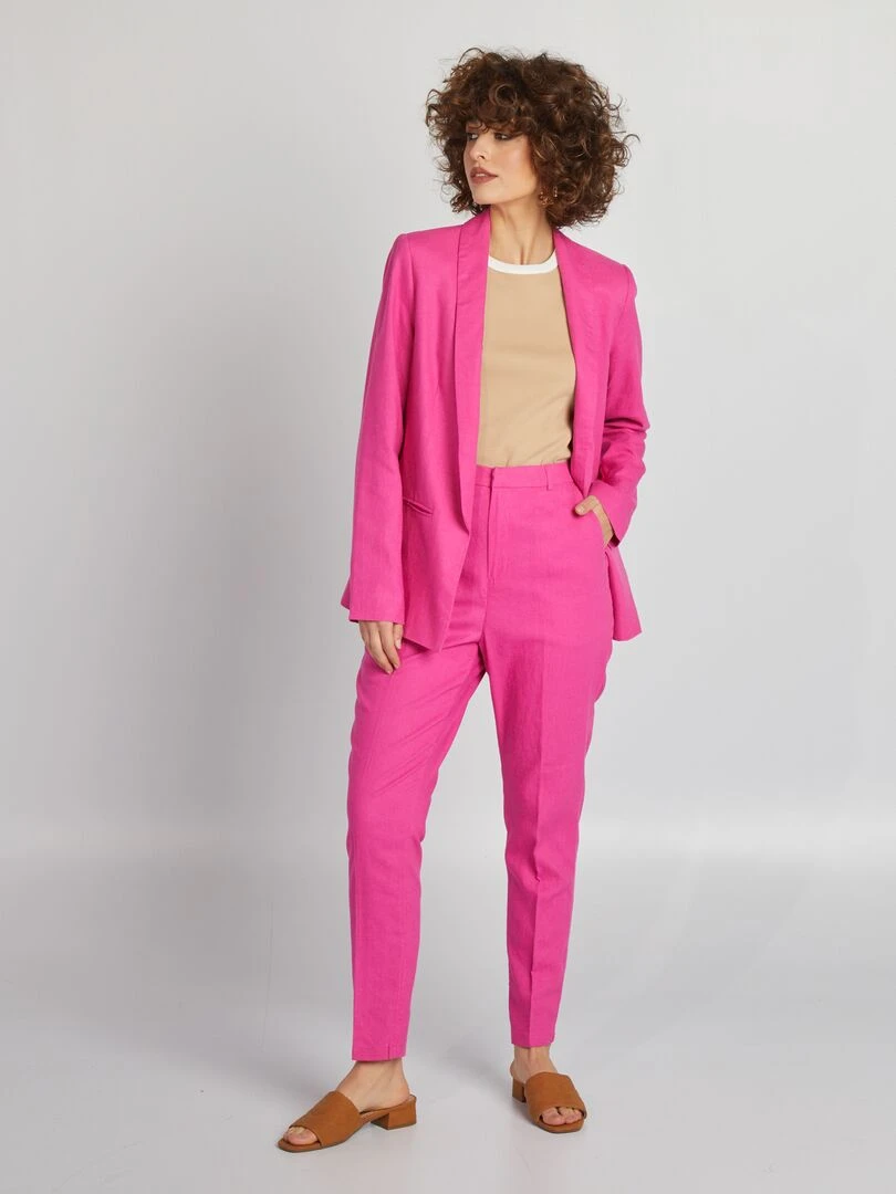 Pantalon en lin Rose