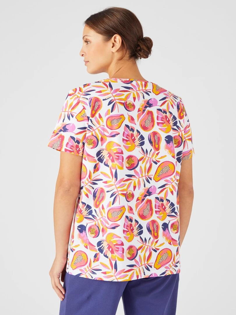Tee shirt de pyjama pur coton   Damart   Orange