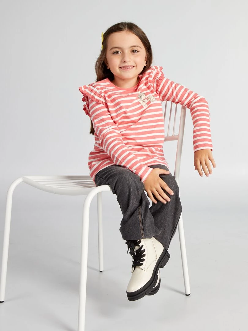 T shirt 'Disney' avec volants So Easy Rose