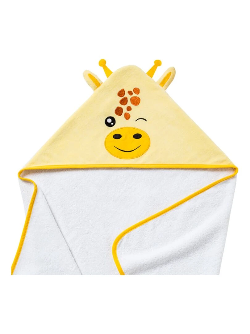 Cape de bain ludique 75x75 cm   Girafe   Jaune