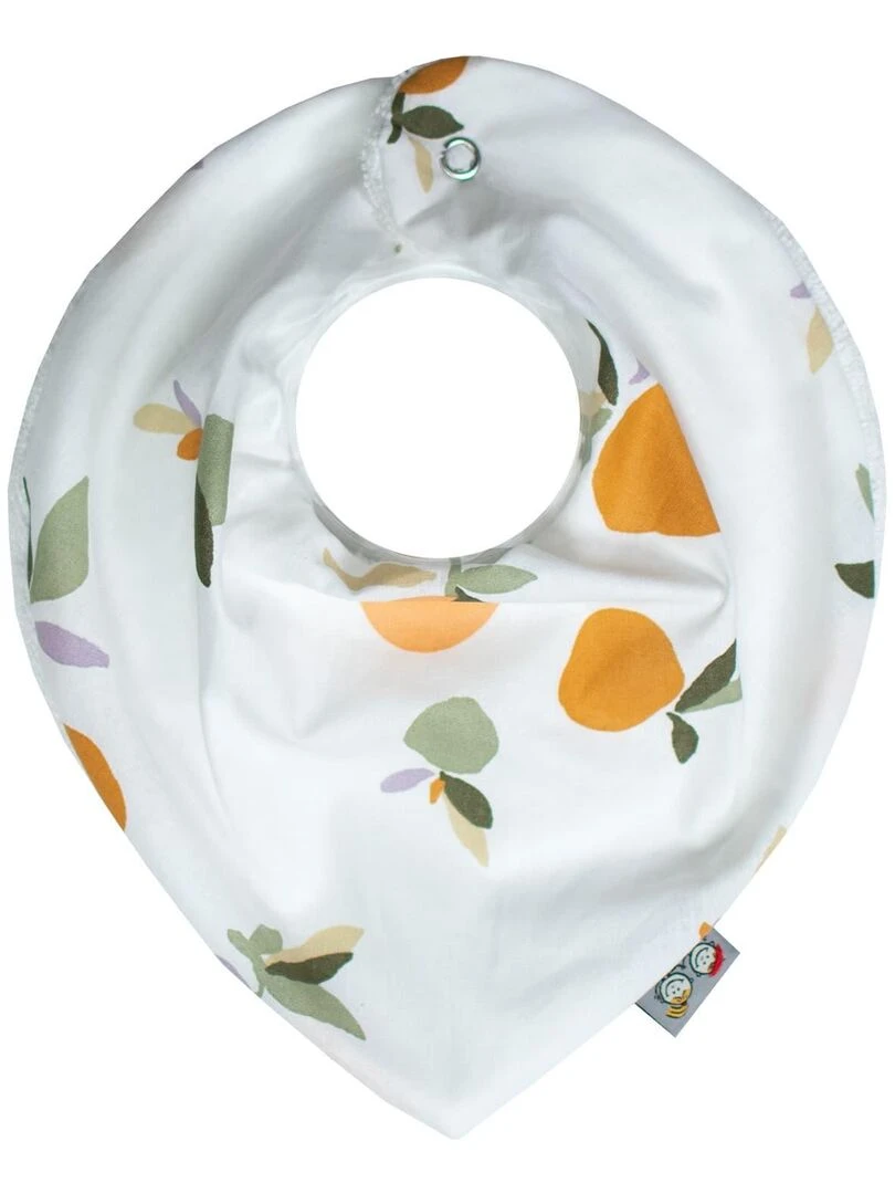 Bavoir bandana en coton Clem Multicolore