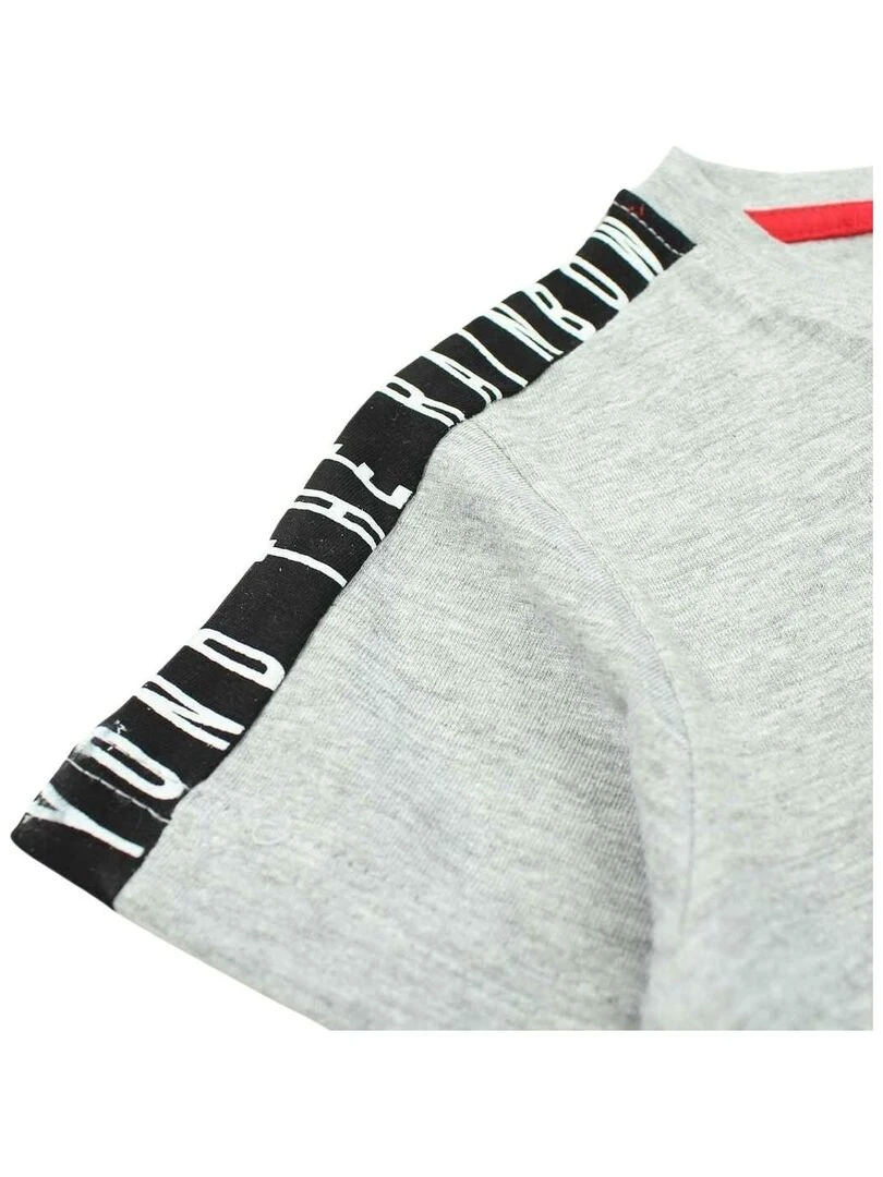 Nasa   T shirt garçon imprimé logo en coton   Gris