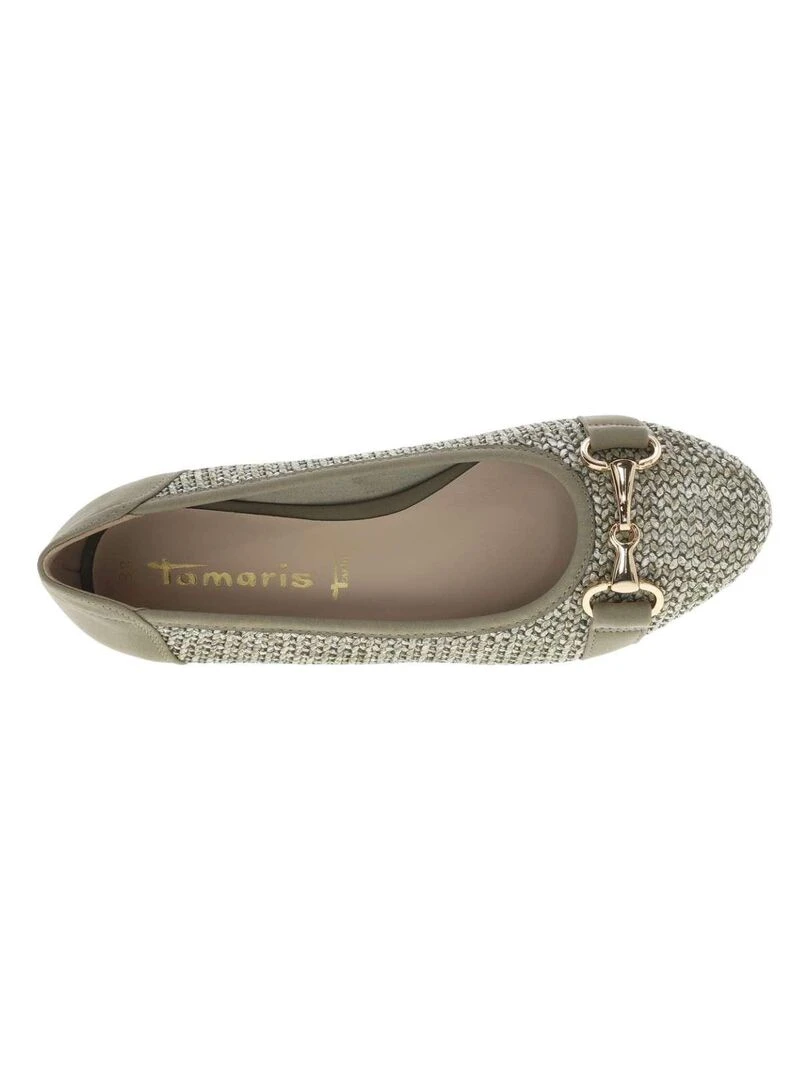 TAMARIS   Ballerines talon plat   Kaki