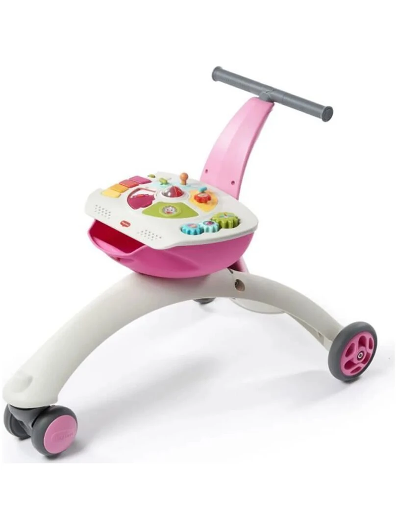 TINY LOVE Tiny Rider 5 en 1 Trotteur et Porteur Chariot de Marche Rose Blanc Rose