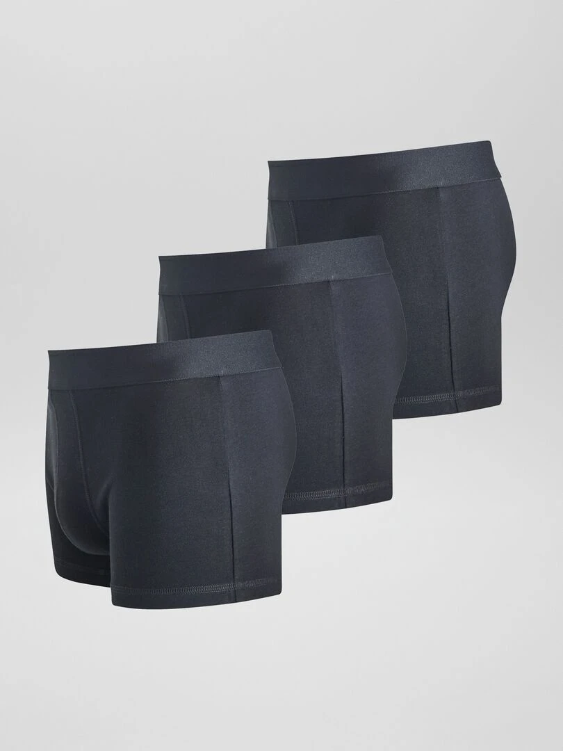 Lot de 3 boxers unis   noir