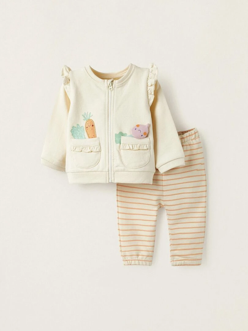 Manteau + Pantalon pour Nouveau Né 'Légumes' NATURE TAKEOVER Beige clair