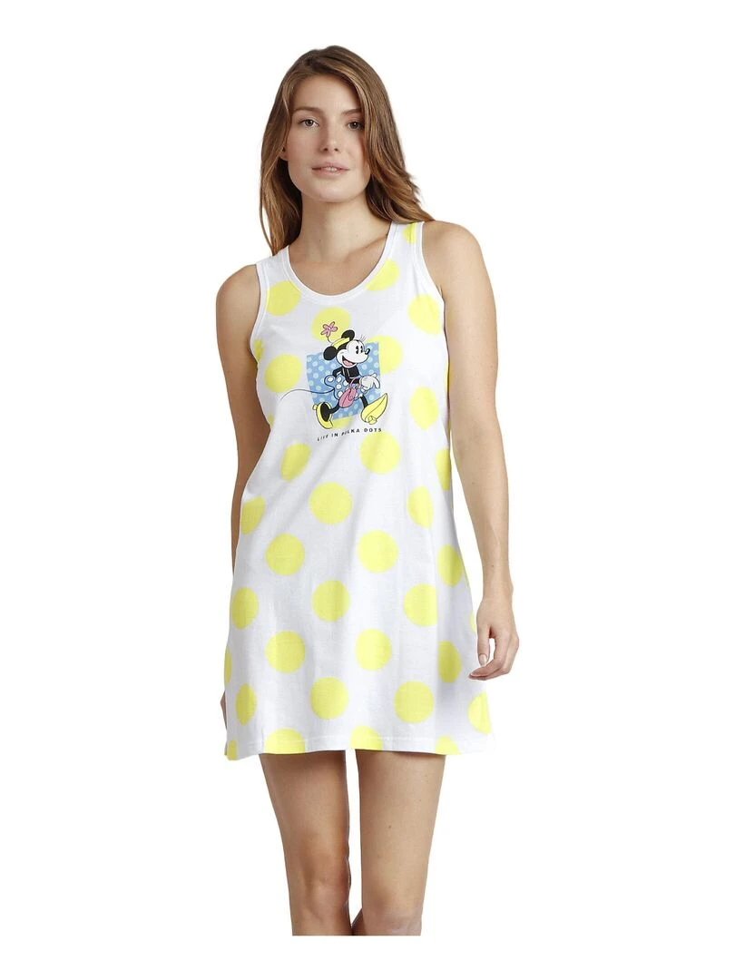 Chemise de nuit sans manches Polka Dots Disney Jaune