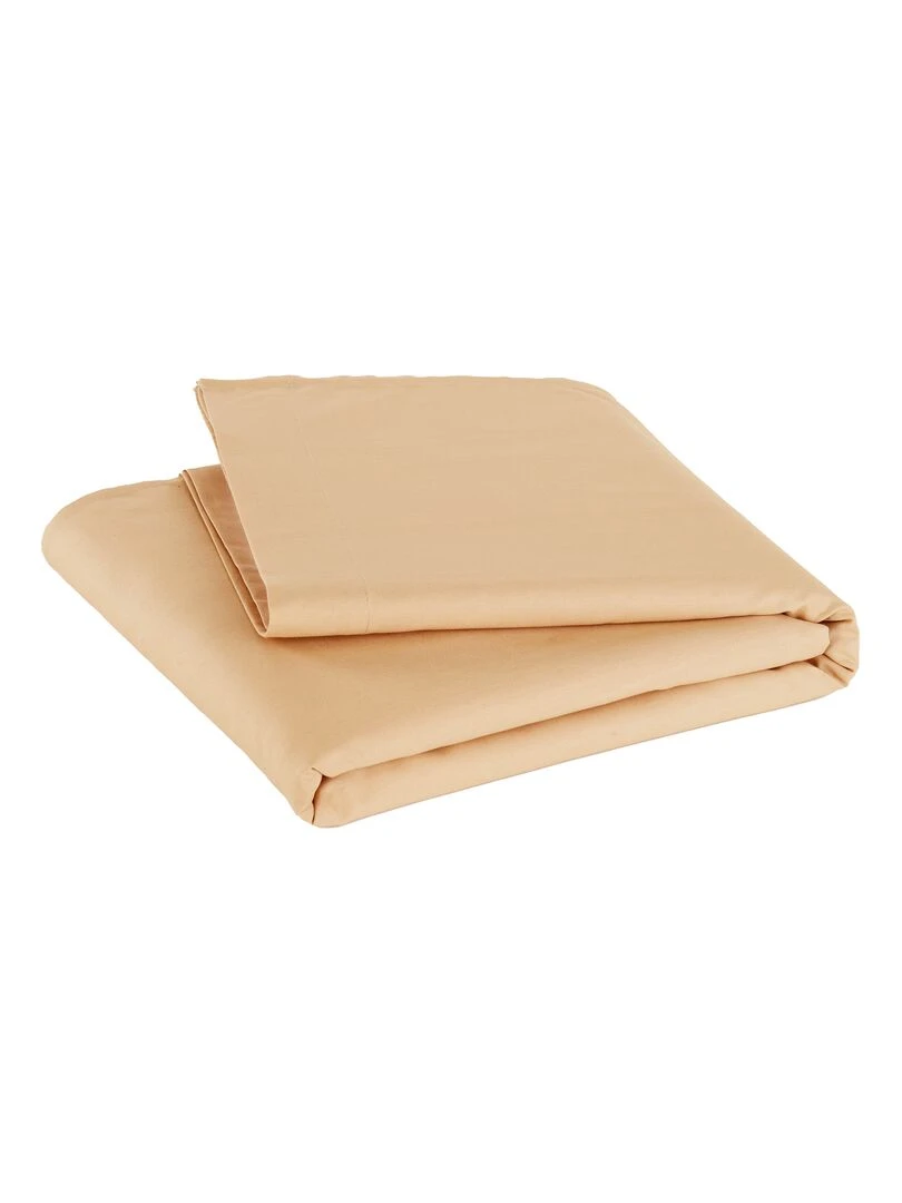 Drap plat pour lit bébé 100% coton Bio 'P'tit Basile' Beige argile