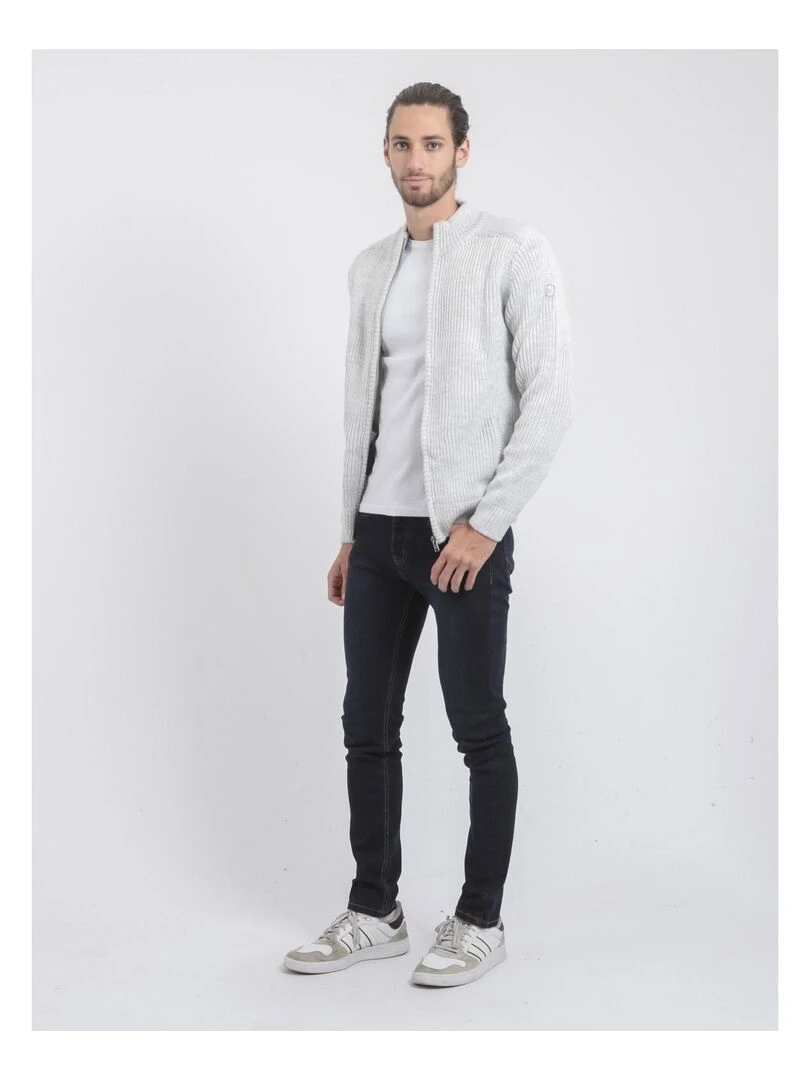 Gilet zippé col montant LACHILI   Gris clair